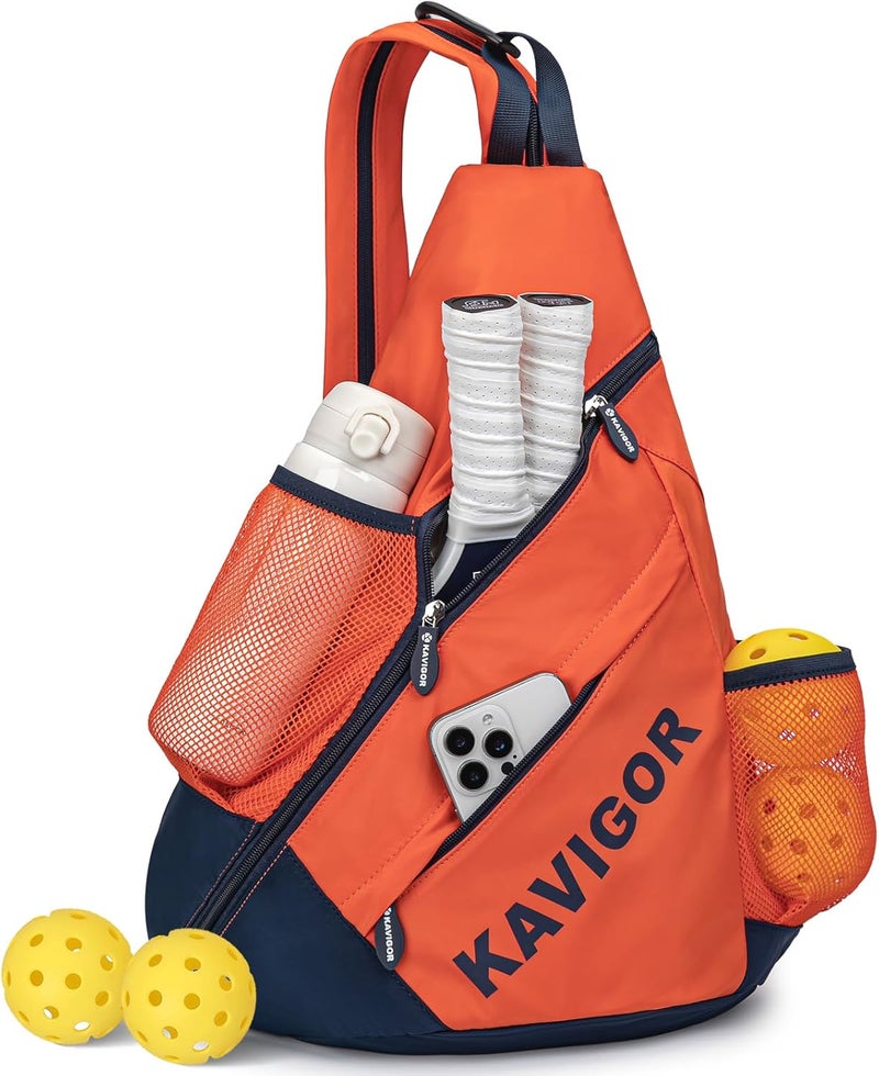 KAVIGOR 2025 Pickleball Sling Bag, Convertible Ultra-Light Backpack with Skin-Soft Fabric & Wet/Dry Pocket, Fits 4 Paddles + Gear - Image 1